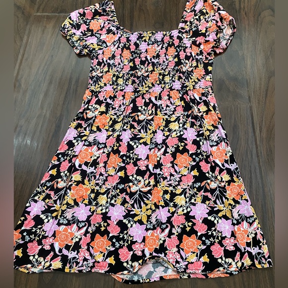 Rewind black floral baby doll dress - Picture 6 of 6